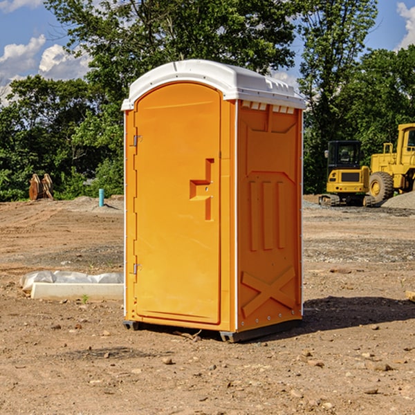 how often are the porta potties cleaned and serviced during a rental period in Mariposa County CA